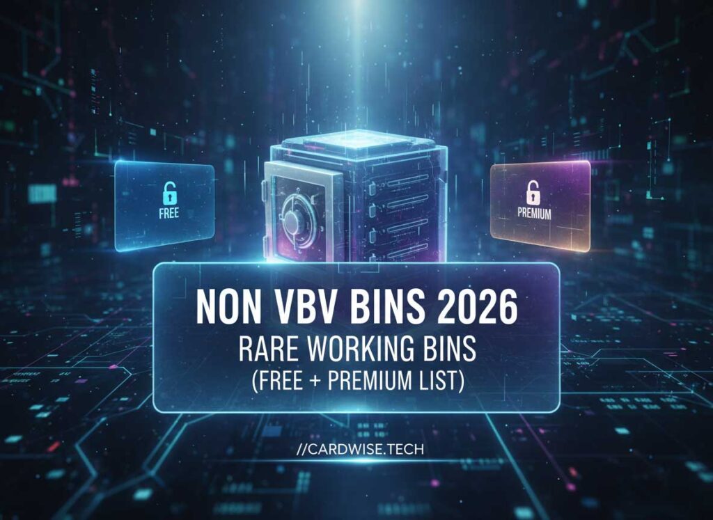 Non VBV Bins 2026. A comparison chart showing the performance drop in success rates for Public vs. Premium Non-VBV Bins in 2026.
