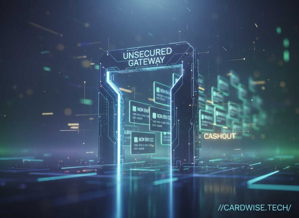 Non VBV CC 2026. A point-of-view shot looking at a password-protected digital folder that "loses" its password in the space or turns into a transparent helmet, symbolizing "Unsecured Access.