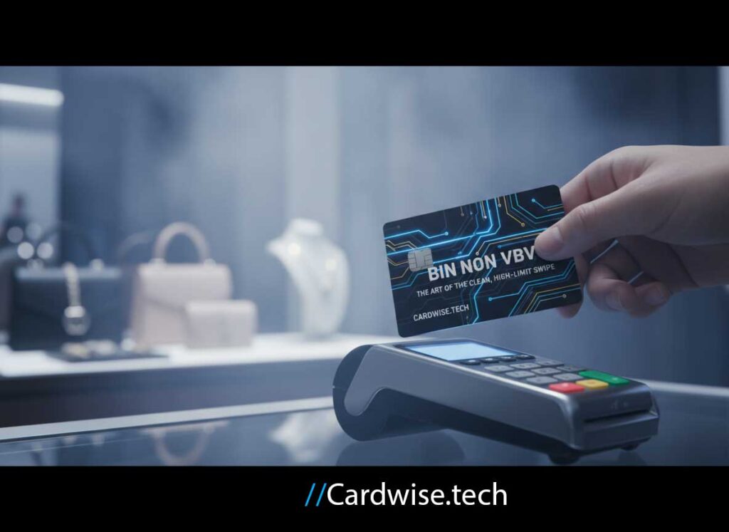 Non VBV BIN card illustration showing high-limit swipe concept