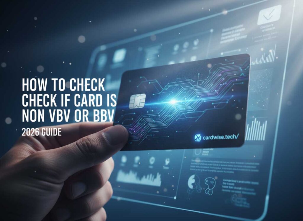 Non VBV Bins. A stylized graphic showing a credit card with a shield breaking apart, symbolizing VBV bypass. Filename: non-vbv-bin-guide