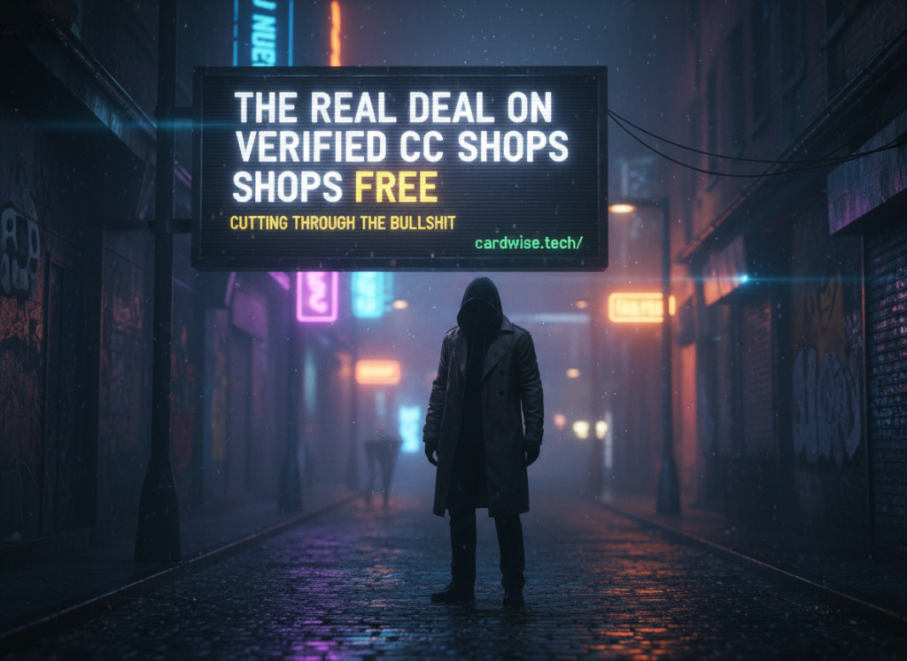 The Real Deal on Verified CC Shops Free: Cutting Through the Bullshit Verified CC shops free guide cutting through scams with magnifying glass and credit card graphic
