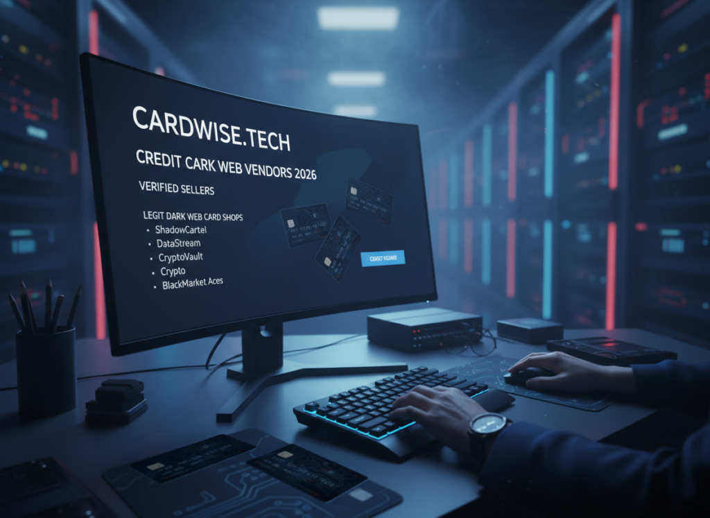 CC Vendors 2026 – Legit Dark Web Card Shops & Verified Sellers CC Vendors 2026. A professional graphic showing a dark web themed card with the text "CC Vendors 2026" and a shield icon representing security and verification.