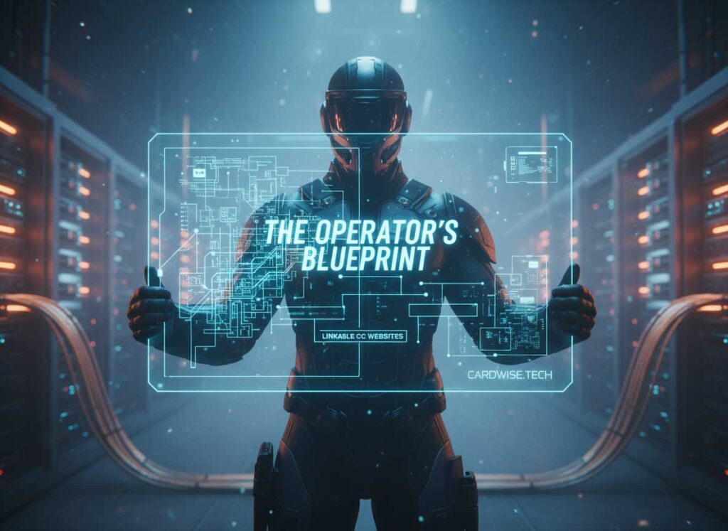 Operator blueprint for linkable CC websites showing deconstructed platform components and security elements