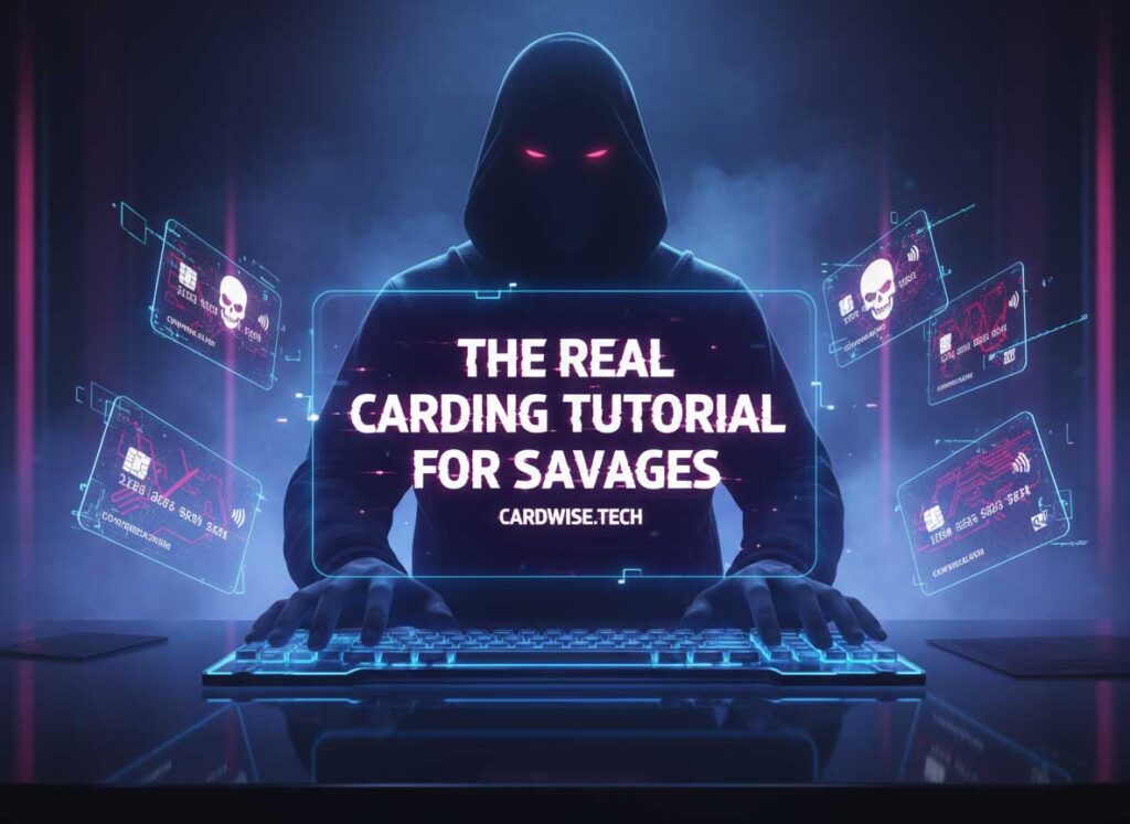 The Real Carding Tutorial For Savages Only The Real Carding Tutorial. A dark theme diagram of the carding ecosystem