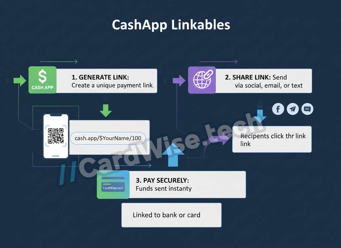How CashApp linkables work flowchart