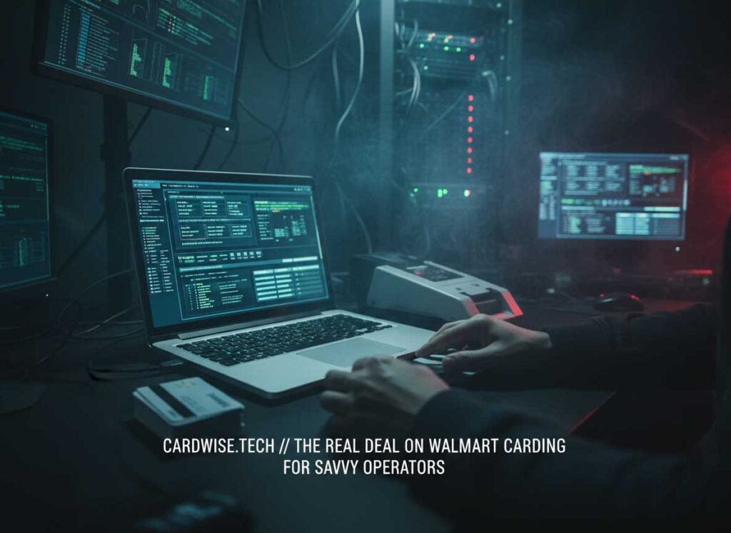 Professional guide to Walmart carding showing shopping cart with security elements and digital overlay representing fraud detection systems