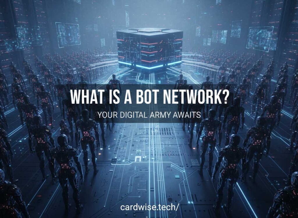 What is a Bot Network? Your Digital Army Awaits What is a Bot Network. Network visualization of a bot network showing multiple infected computers connected to a central command and control server.