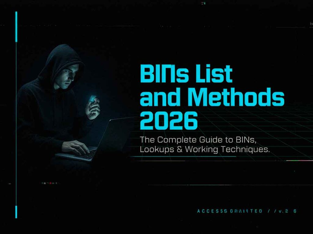 BINs List and Methods 2026 – The Complete Guide to BINs, Lookups & Working Techniques BINs list and methods 2026 guide showing first six digits of a credit card.